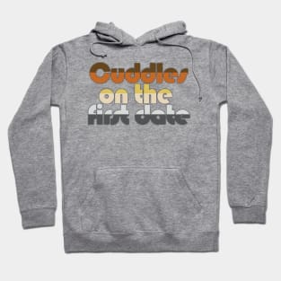 Bear Pride Stripe "Cuddles On The First Date" Light Hoodie